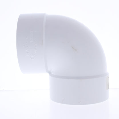 Napco P204 4" Short Turn Sewer and Drain 90 Degree Elbow PVC Pipe SDR35 1/4 BEnd