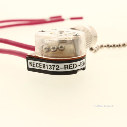 Necon Black 1/6A 125V 3A Pull String Switch 250VAC