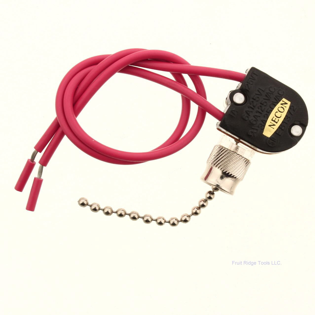 Necon Black 1/6A 125V 3A Pull String Switch 250VAC