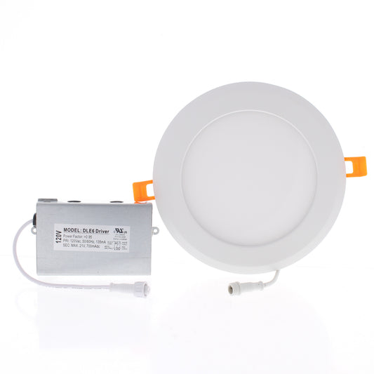 Nicor LED 6" Edge Lit Downlight 4K Round White DLE6-10-120-4K-RD-WH