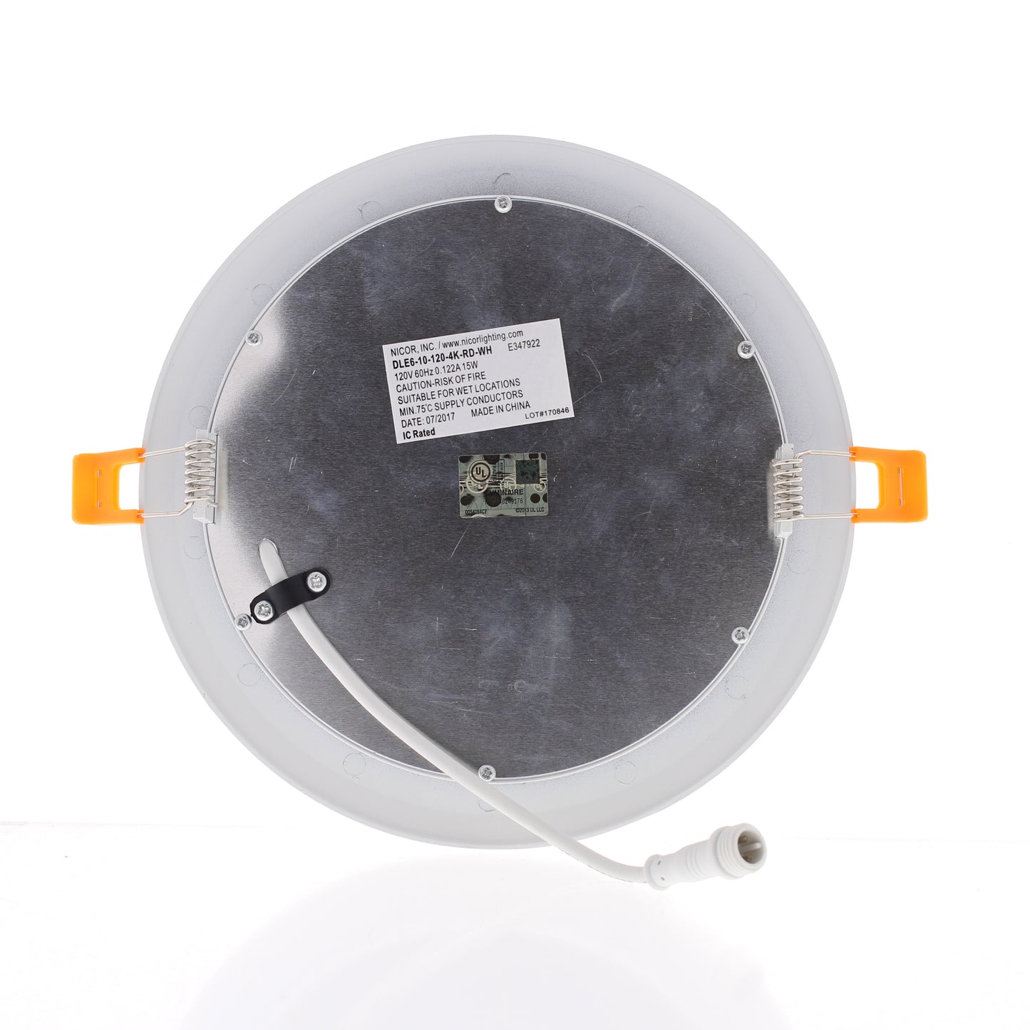 Nicor LED 6" Edge Lit Downlight 4K Round White DLE6-10-120-4K-RD-WH