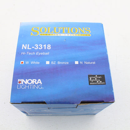 Nora Lighting NL-3318W Eyeball Recessed Lighting Trim, White