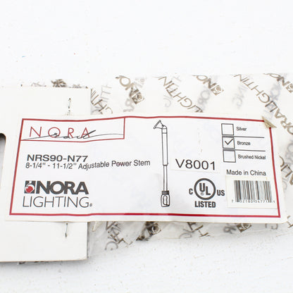 Nora Lighting NRS90-N77BZ Bronze Rail 9-11" Adjustable Light Standoff