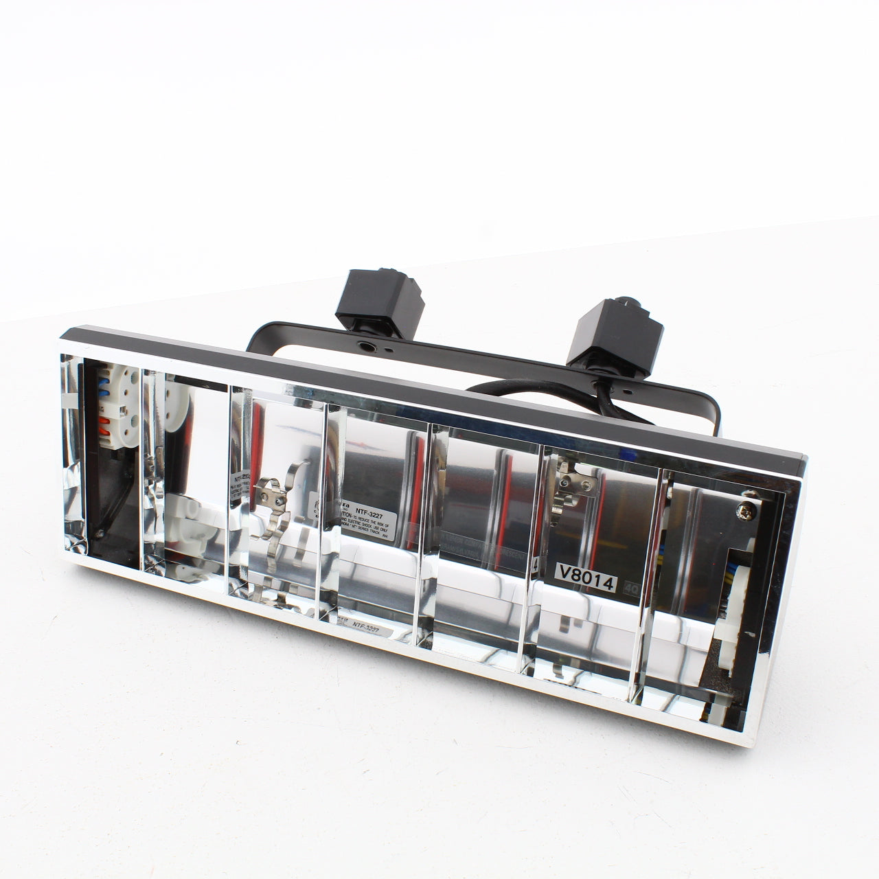 Nora Track Light NTF-3227B Black Chrome Louver 2-Light w/ Electronic Ballast
