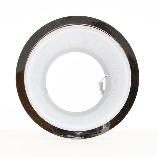 Nora NTM-31C 2PK 6" Br/Par30 Stepped Baffle with Plastic Ring White/Chrome