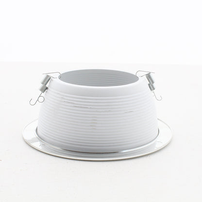 Nora NTM-31C 2PK 6" Br/Par30 Stepped Baffle with Plastic Ring White/Chrome