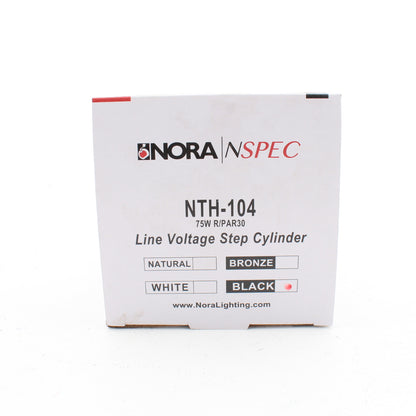 Nora Lighting NTH-104B Black 6" PAR30 Step Cylinder Trackhead Fixture E26 75W