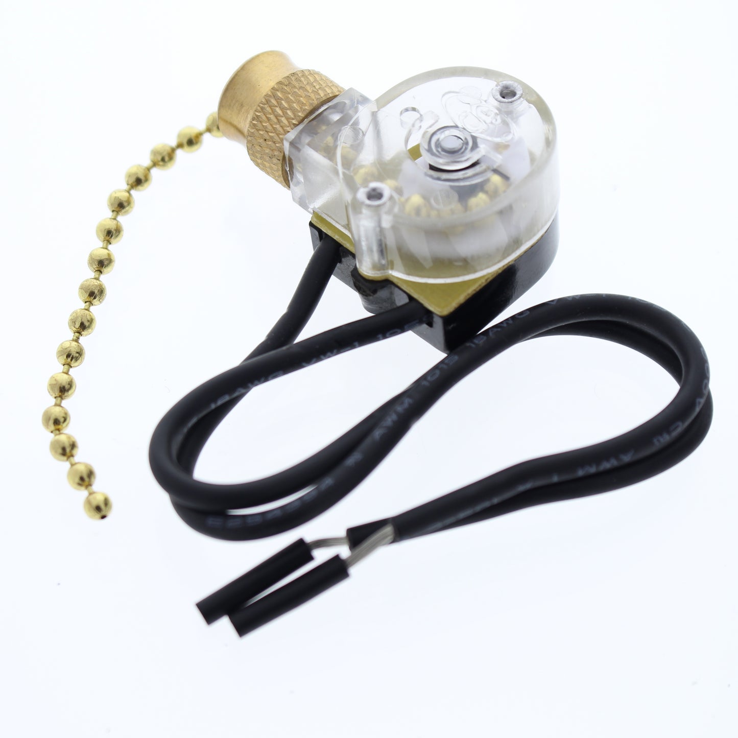 NSI 75101CW Pull Chain Switch On/Off Circuit Function SPST Brass Actuator