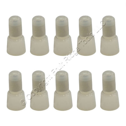 10 NSI White Easy-Twist Closed End Connectors Nylon 16-10 AWG 600V 105 C C8-N