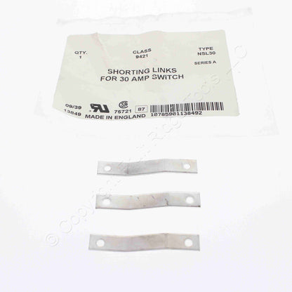 3-Pack NSL30 Shorting Links for 30 AMP Switch Class 9421 Series A