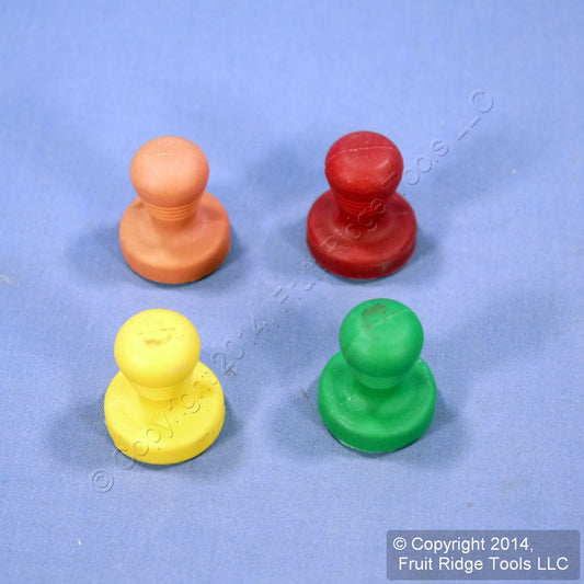 National Hardware Refrigerator Red/Green/Orange/Yellow 4 Button Magnets N302-208