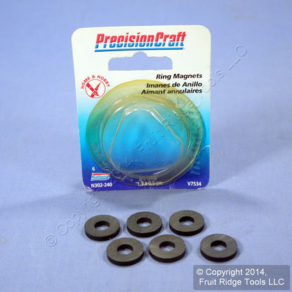 6 National Hardware Ceramic #5 Disc Magnet Fasteners 3/4" x 1/8" N302-240
