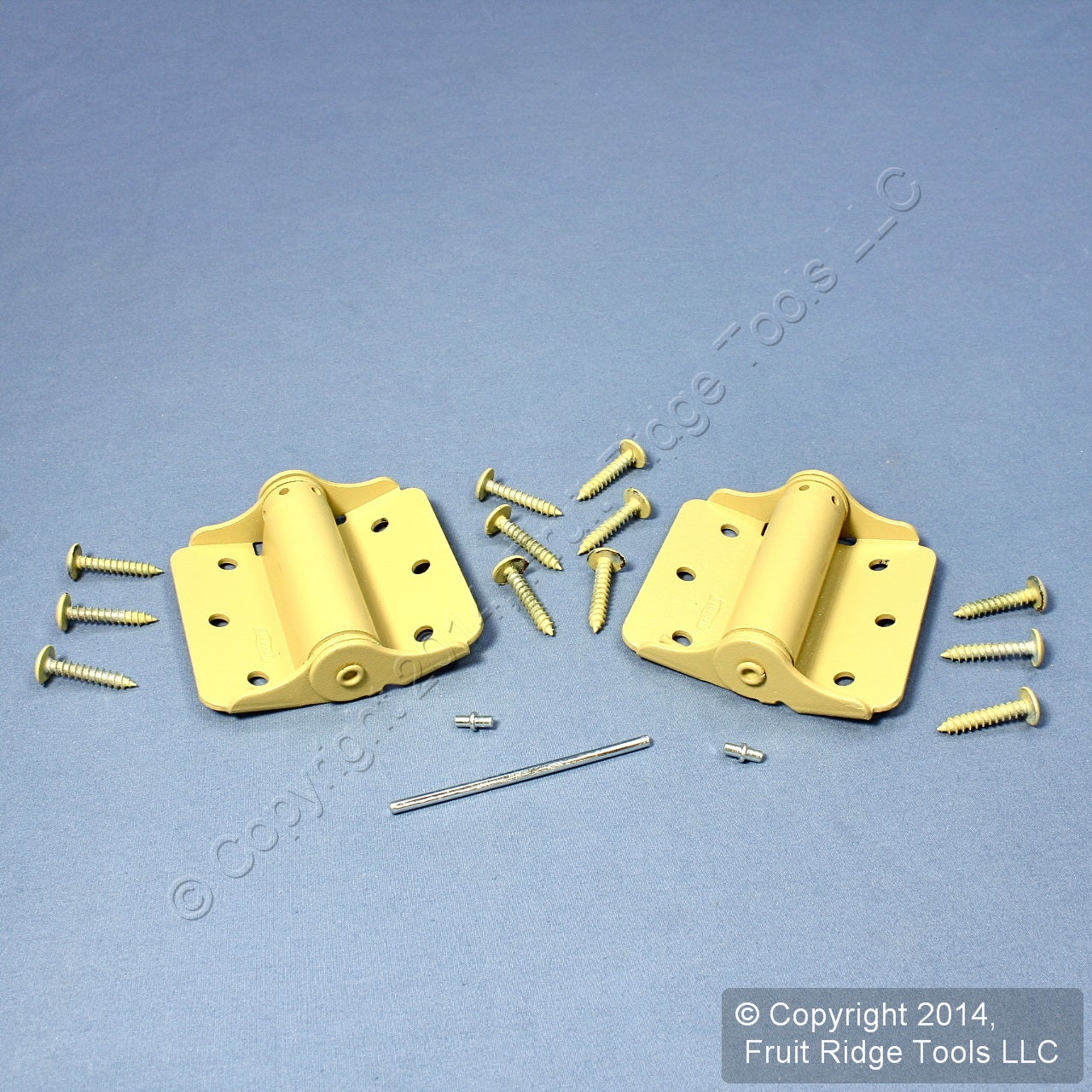 National N115-006 Full-Surface BakEnamel Steel 3" Adjustable Spring Hinges 2pk
