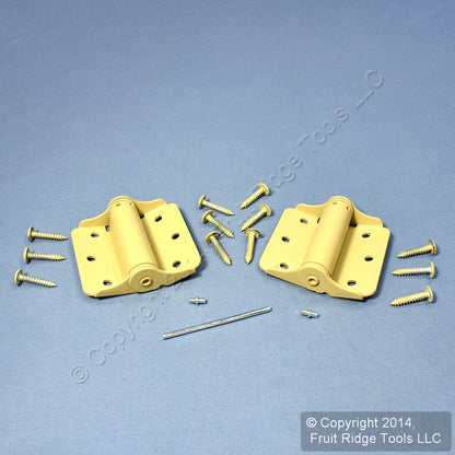 National N115-006 Full-Surface BakEnamel Steel 3" Adjustable Spring Hinges 2pk