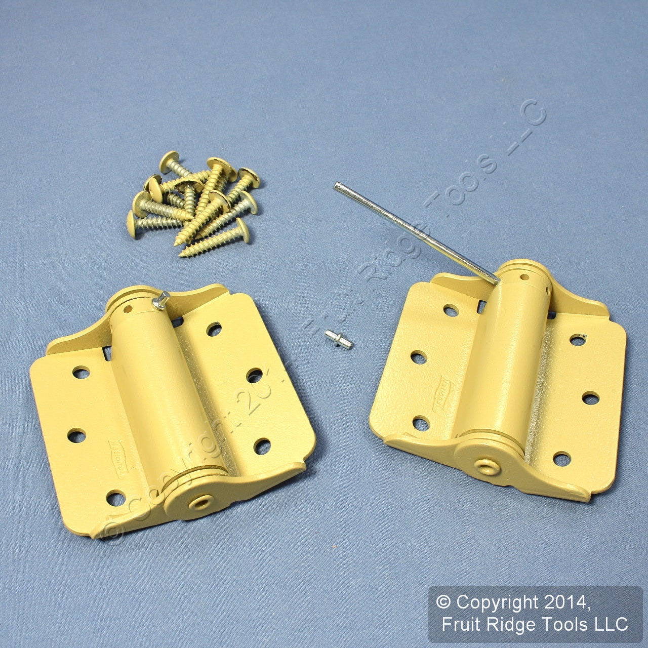 National N115-006 Full-Surface BakEnamel Steel 3" Adjustable Spring Hinges 2pk