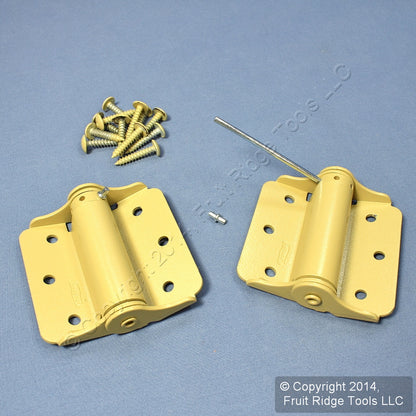 National N115-006 Full-Surface BakEnamel Steel 3" Adjustable Spring Hinges 2pk