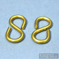 2 Solid Brass Hanging 1-1/4" Ceiling SuspEnded Closed S-Hooks V2073 N121-459