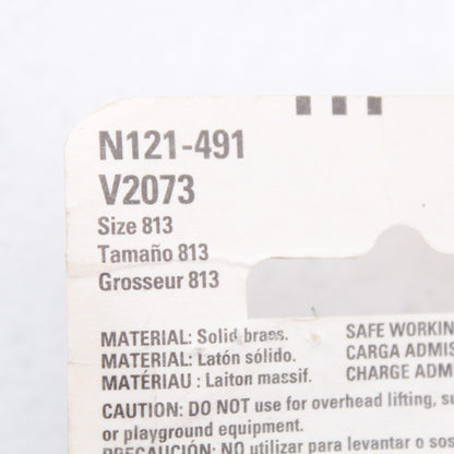 National N121-491 Solid Brass Ceiling Hanging 7/8" Closed S-Hooks V2073 3pcs