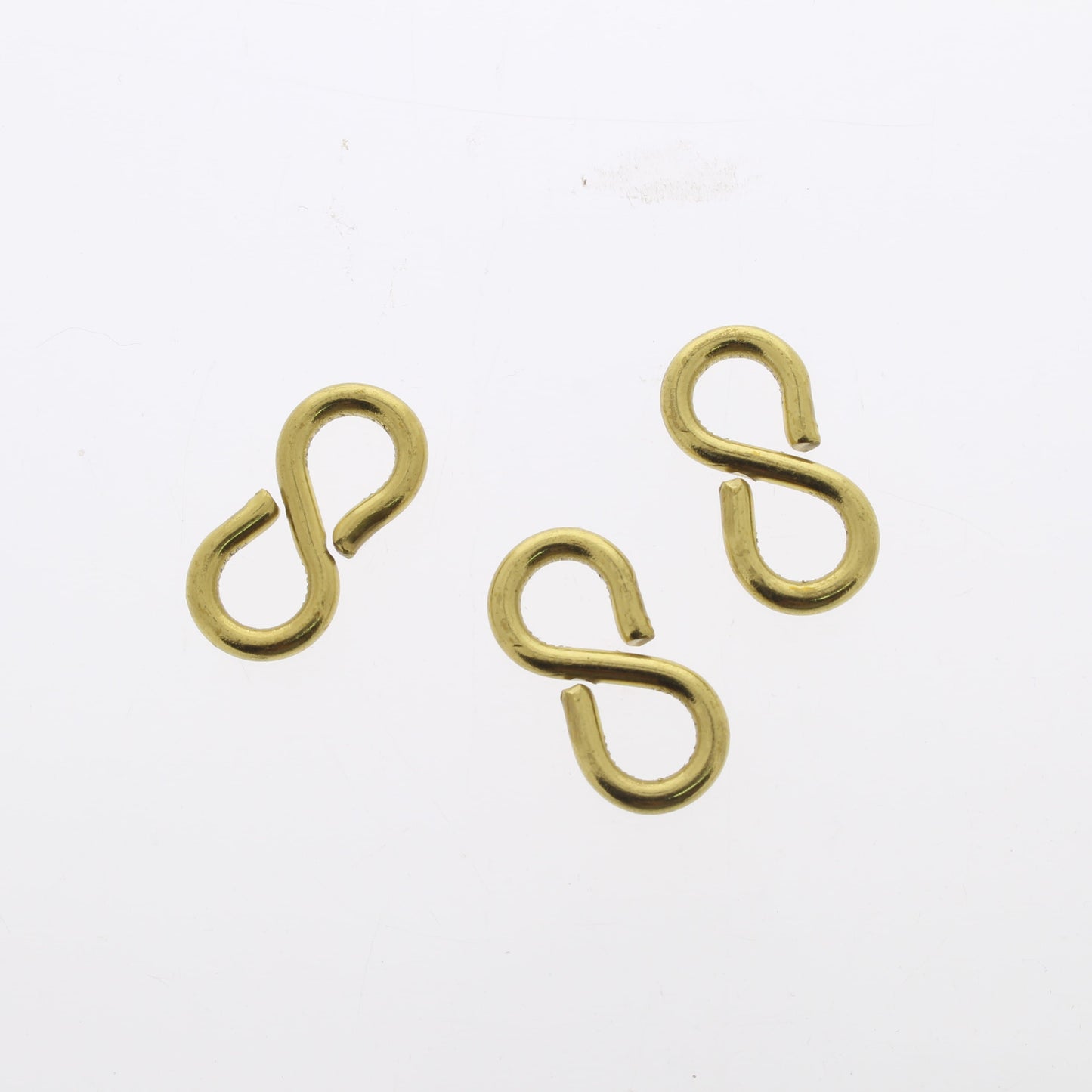 National N121-491 Solid Brass Ceiling Hanging 7/8" Closed S-Hooks V2073 3pcs