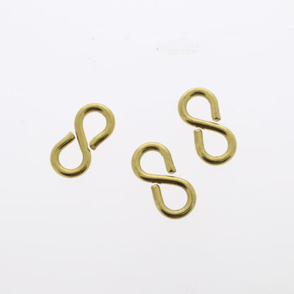 National N121-491 Solid Brass Ceiling Hanging 7/8" Closed S-Hooks V2073 3pcs