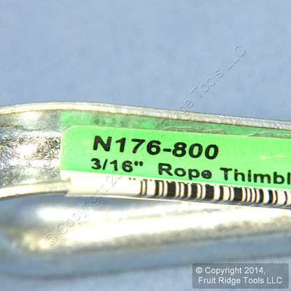 National Hardware Zinc Plated Steel 3/16" Rope Wire Line Thimble 3232BC N176-800