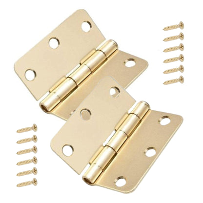 National Hardware Bright Brass Finish Steel 3.5" Hinge Removable Pin 2pcs