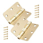 National Hardware Bright Brass Finish Steel 3.5" Hinge Removable Pin 2pcs