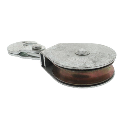 National Hardware N229-005 Zinc Plated Steel 3" Swivel Hook Single Pulley 3223BC