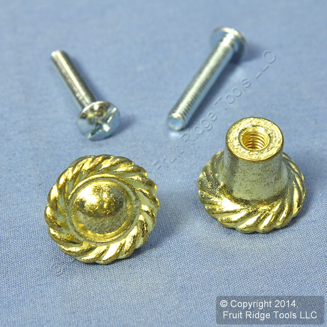 2 National Hardware Brass Zinc Die-Cast 3/4" Decoratortive Knobs V1862 N240-796