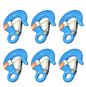 6 National Hardware Forged Steel Blue 5/16" Eye Slip Hooks With Latch N265-512