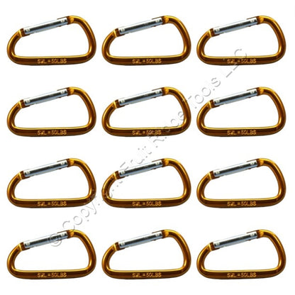 12 National Hardware Orange 2-3/8" Interlocking Spring Snaps 50-lb TP3113BC