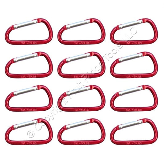 12 National Hardware Red 2-3/8" Interlocking Spring Snaps 50-lbs TP3113BC