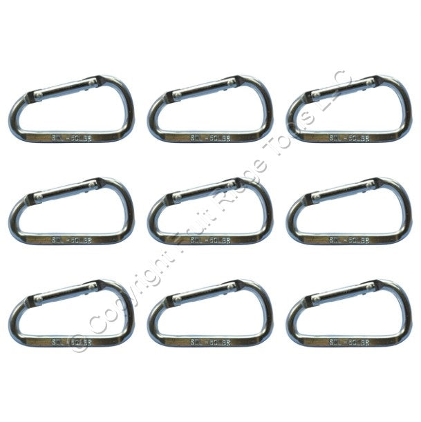 9 National Hardware Silver 2-3/8" Interlocking Spring Snaps 50-lb TP3113BC