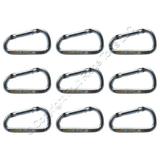 9 National Hardware Silver 2-3/8" Interlocking Spring Snaps 50-lb TP3113BC