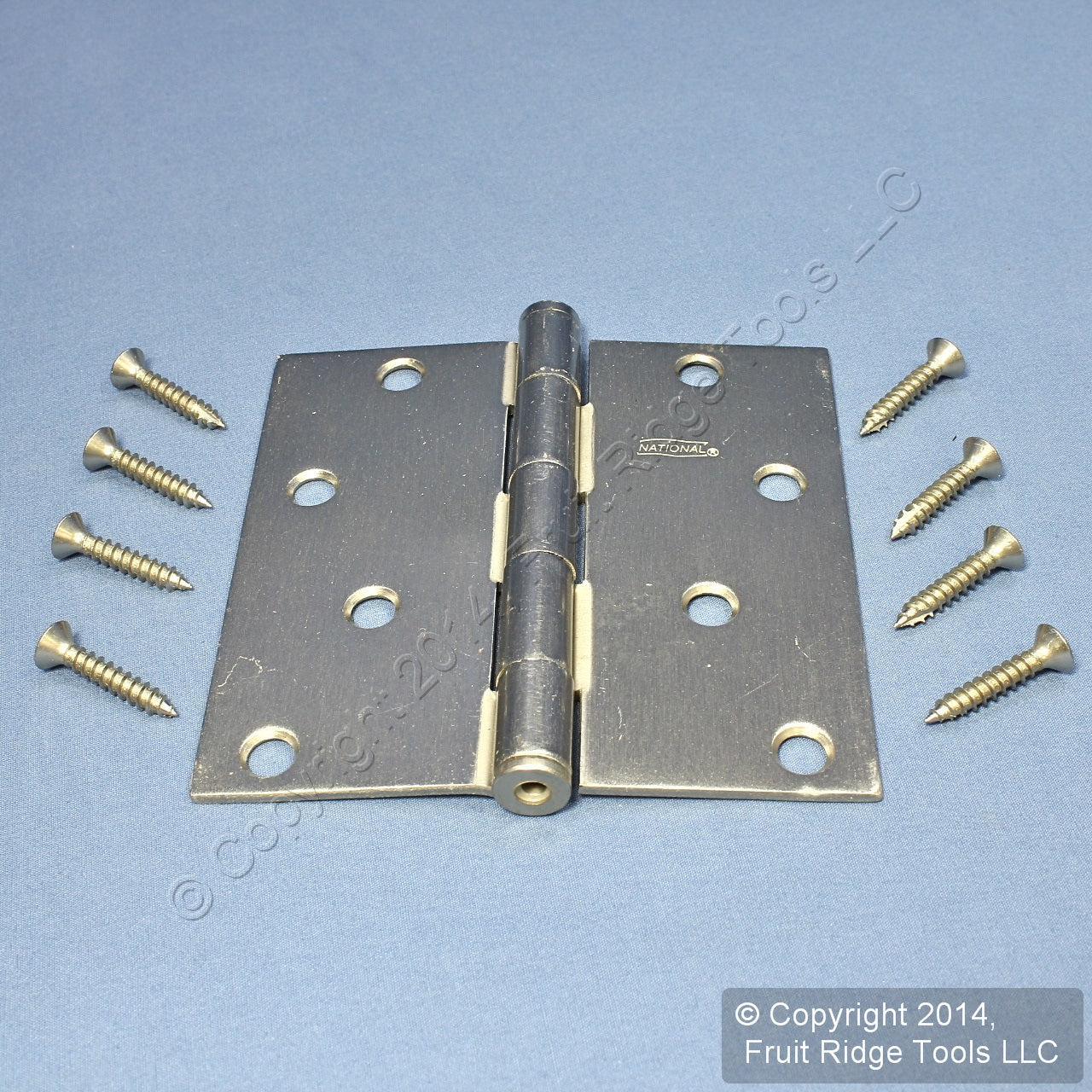 National N325-282 Satin Nickel Finish Steel 4" Removable Pin Interior Door Hinge