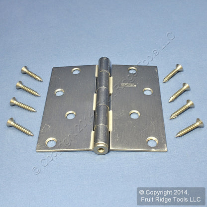 National N325-282 Satin Nickel Finish Steel 4" Removable Pin Interior Door Hinge