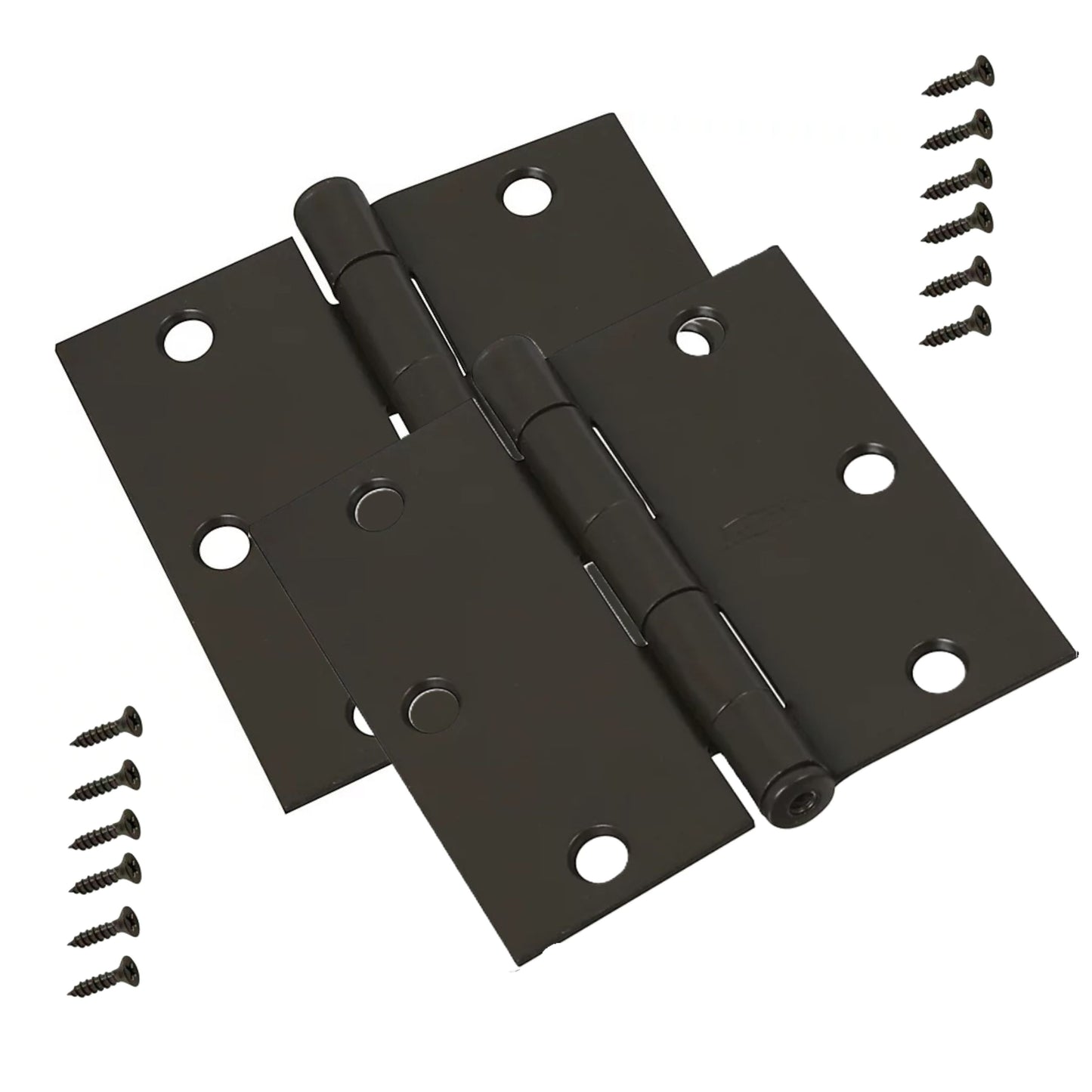 National Hardware N326-975 Bronze Oil Rubbed Steel 3.5" Hinge Removable Pin 2pcs