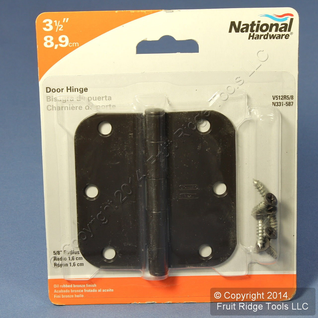 Oil Rubbed Bronze Steel Round Corner 3.5" Interior Door Hinge Hardware N331-587