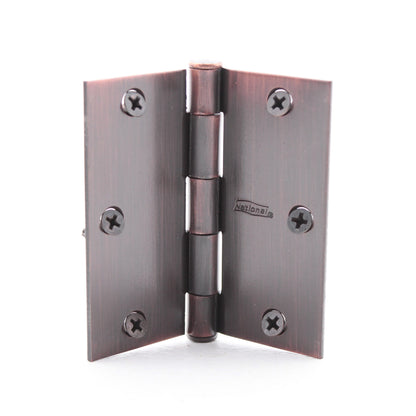 National N336-792 Antique Bronze 3.5" Removable Pin Cabinet Door Butt Hinge