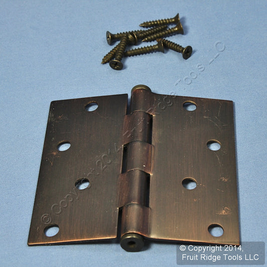 Antique Bronze Steel 4" Removable Pin Modern Cabinet Door Butt Hinge N336-826