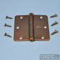 Antique Bronze Finish Steel 1/4" Rounded Corner 3.5" Cabinet Door Hinge N337-063