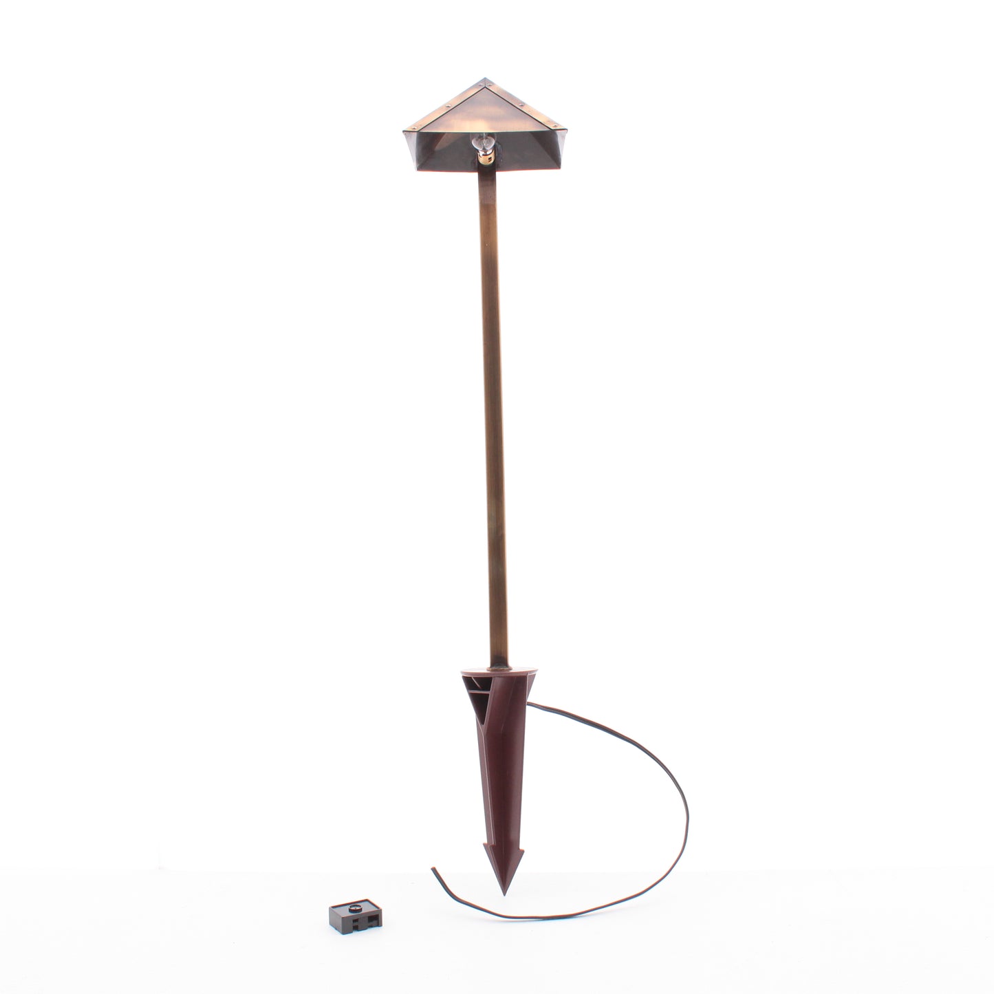 Solid Orbit Brass Path Light 12V Bayonet Antique Brass B107-AB