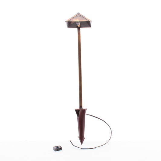 Solid Orbit Brass Path Light 12V Bayonet Antique Brass B107-AB