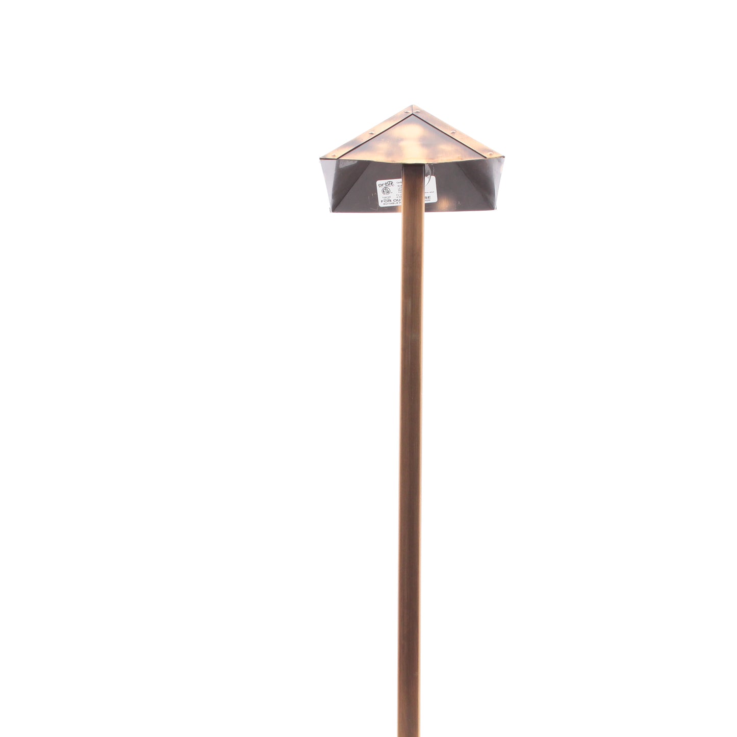 Solid Orbit Brass Path Light 12V Bayonet Antique Brass B107-AB