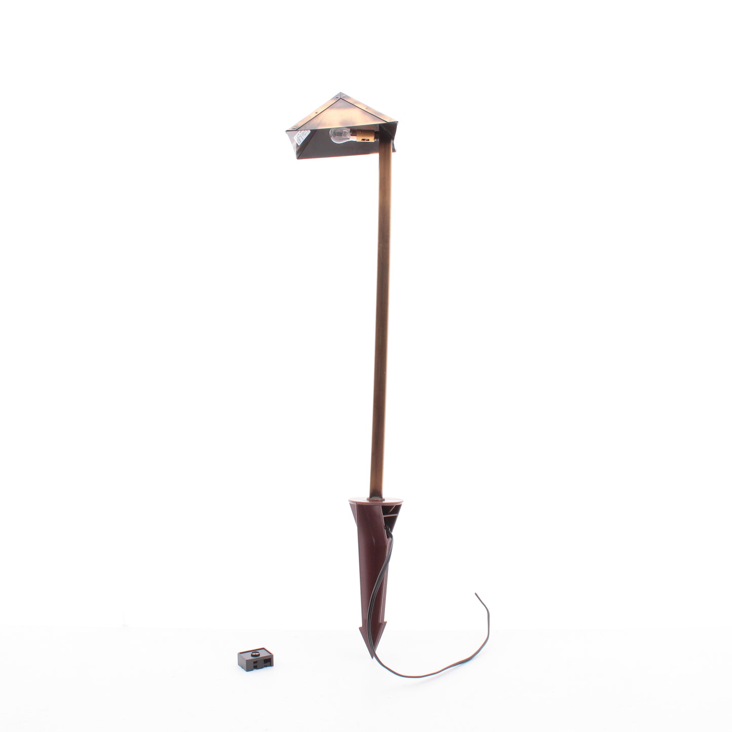 Solid Orbit Brass Path Light 12V Bayonet Antique Brass B107-AB