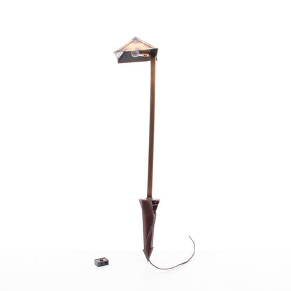 Solid Orbit Brass Path Light 12V Bayonet Antique Brass B107-AB