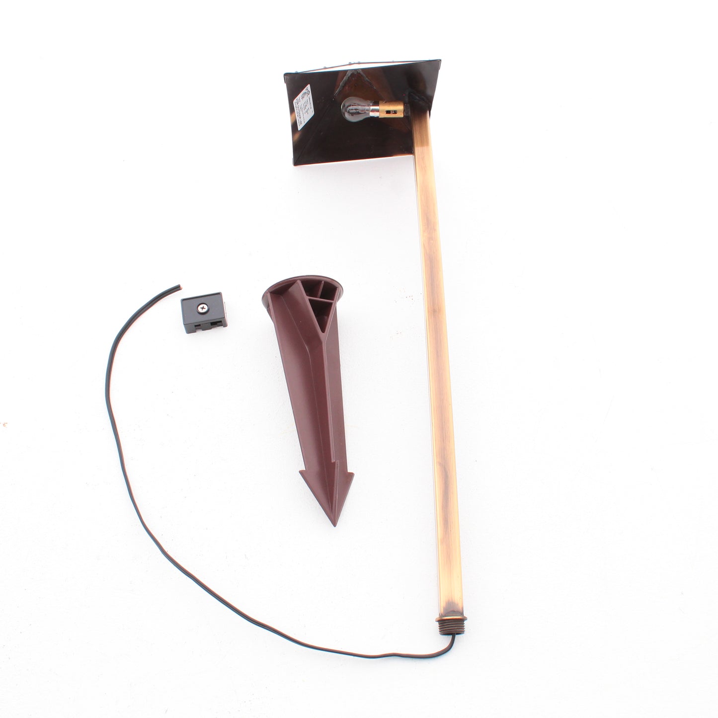 Solid Orbit Brass Path Light 12V Bayonet Antique Brass B107-AB