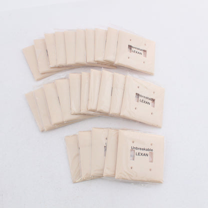 25 Unbreakable Orbit Ivory 2-Gang Switch Wallplates