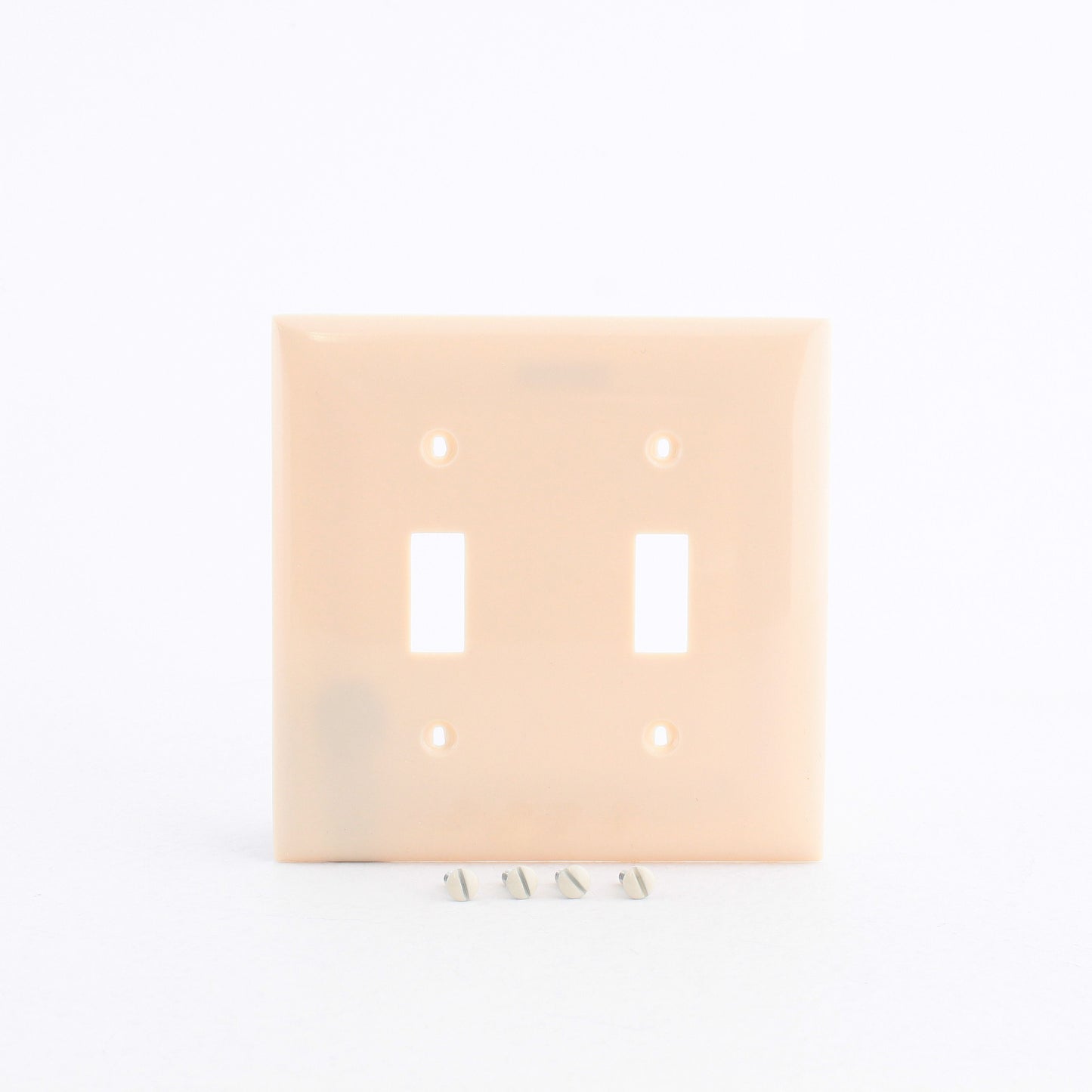 25 Unbreakable Orbit Ivory 2-Gang Switch Wallplates