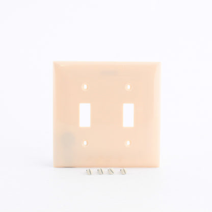25 Unbreakable Orbit Ivory 2-Gang Switch Wallplates